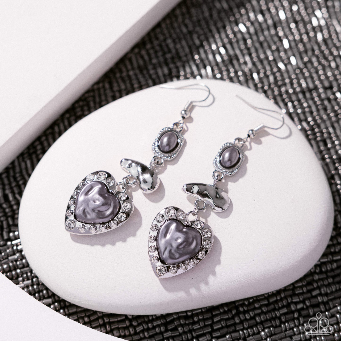 Feminine Feature - Silver - Paparazzi Earring Image