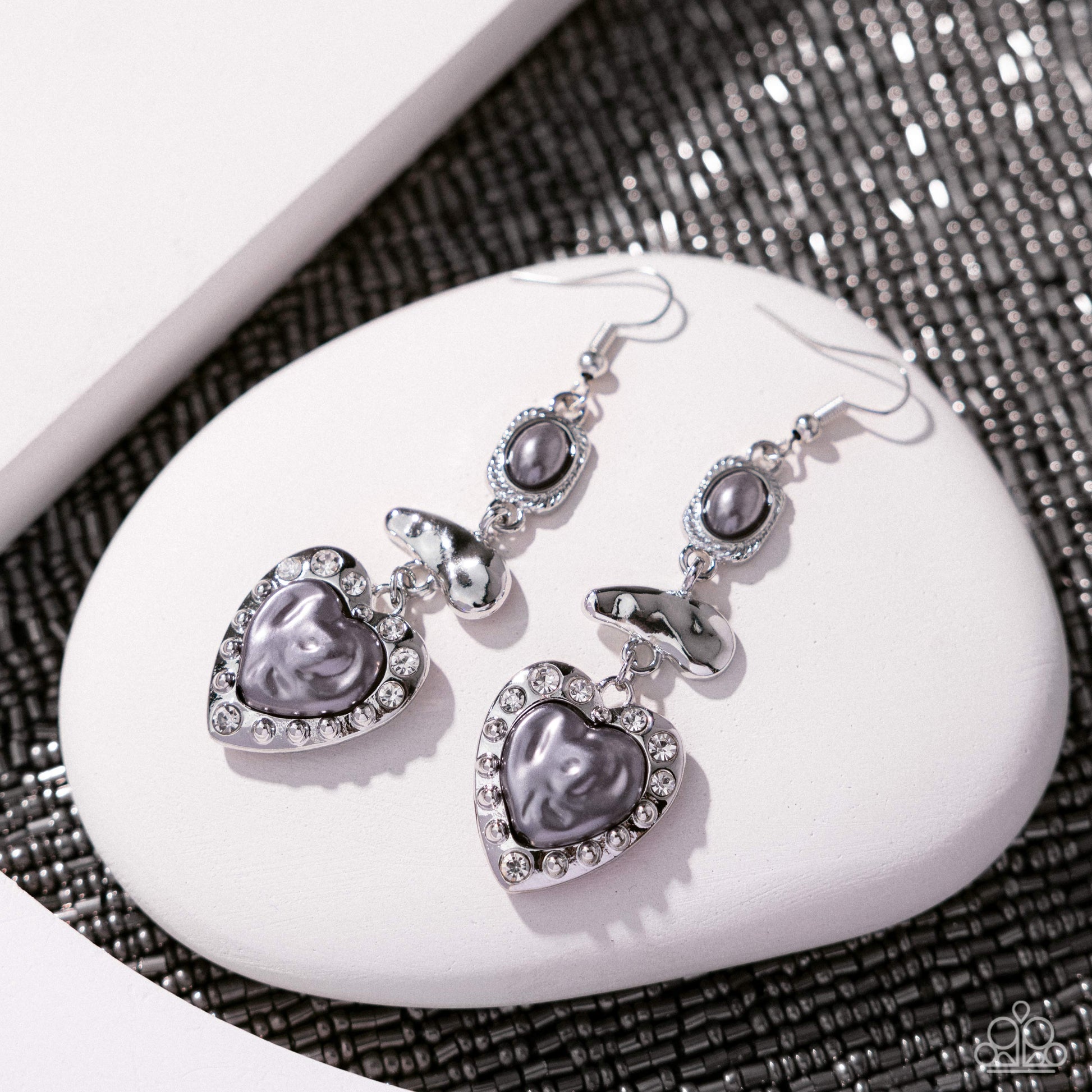 Feminine Feature - Silver - Paparazzi Earring Image