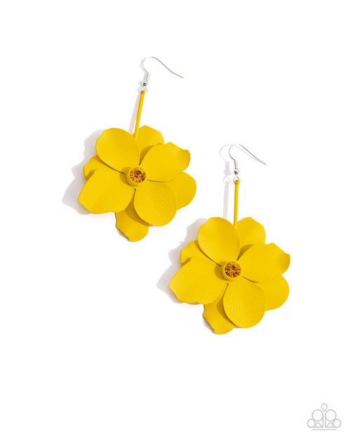 Generous Glisten - Yellow - Paparazzi Earring Image