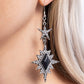 Stellar State of Mind - Black - Paparazzi Earring Image
