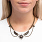 Cosmic Critique - Brass - Paparazzi Necklace Image