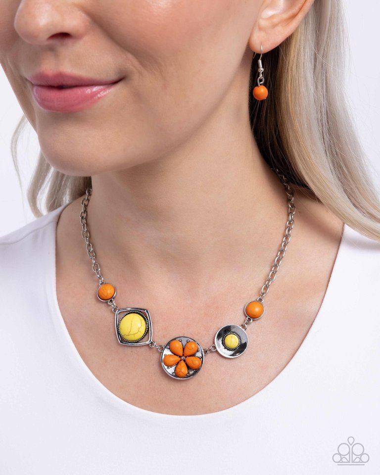 Stony Someday - Orange - Paparazzi Necklace Image