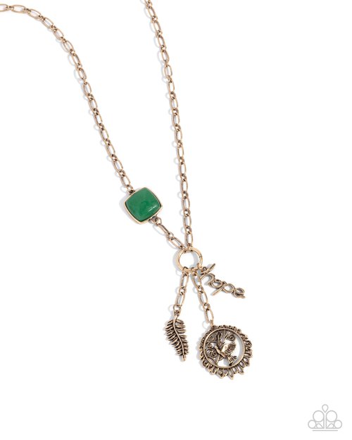 Hopeful Heights - Green - Paparazzi Necklace Image