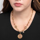 FLECKS Big Thing - Gold - Paparazzi Necklace Image