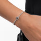 Draped in Dazzle - Silver - Paparazzi Bracelet Image