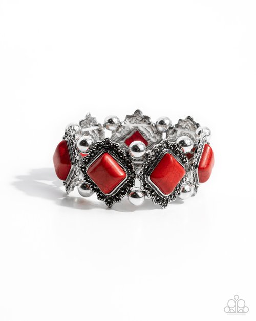 Noble Nature - Red - Paparazzi Bracelet Image