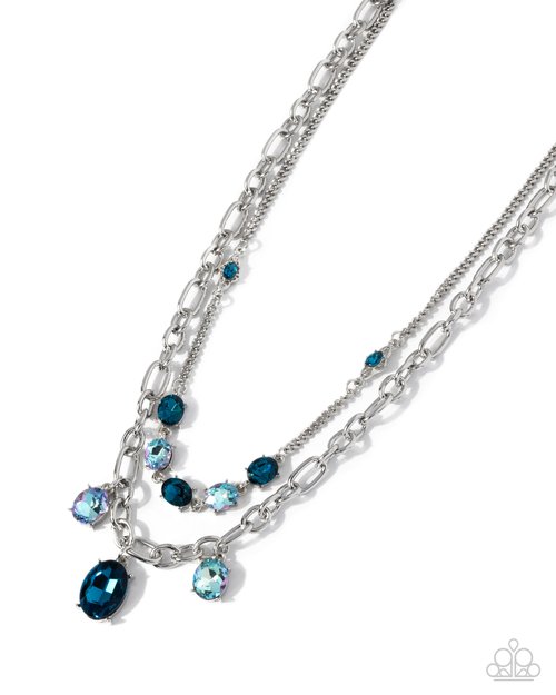 Just for this Moment - Blue - Paparazzi Necklace Image