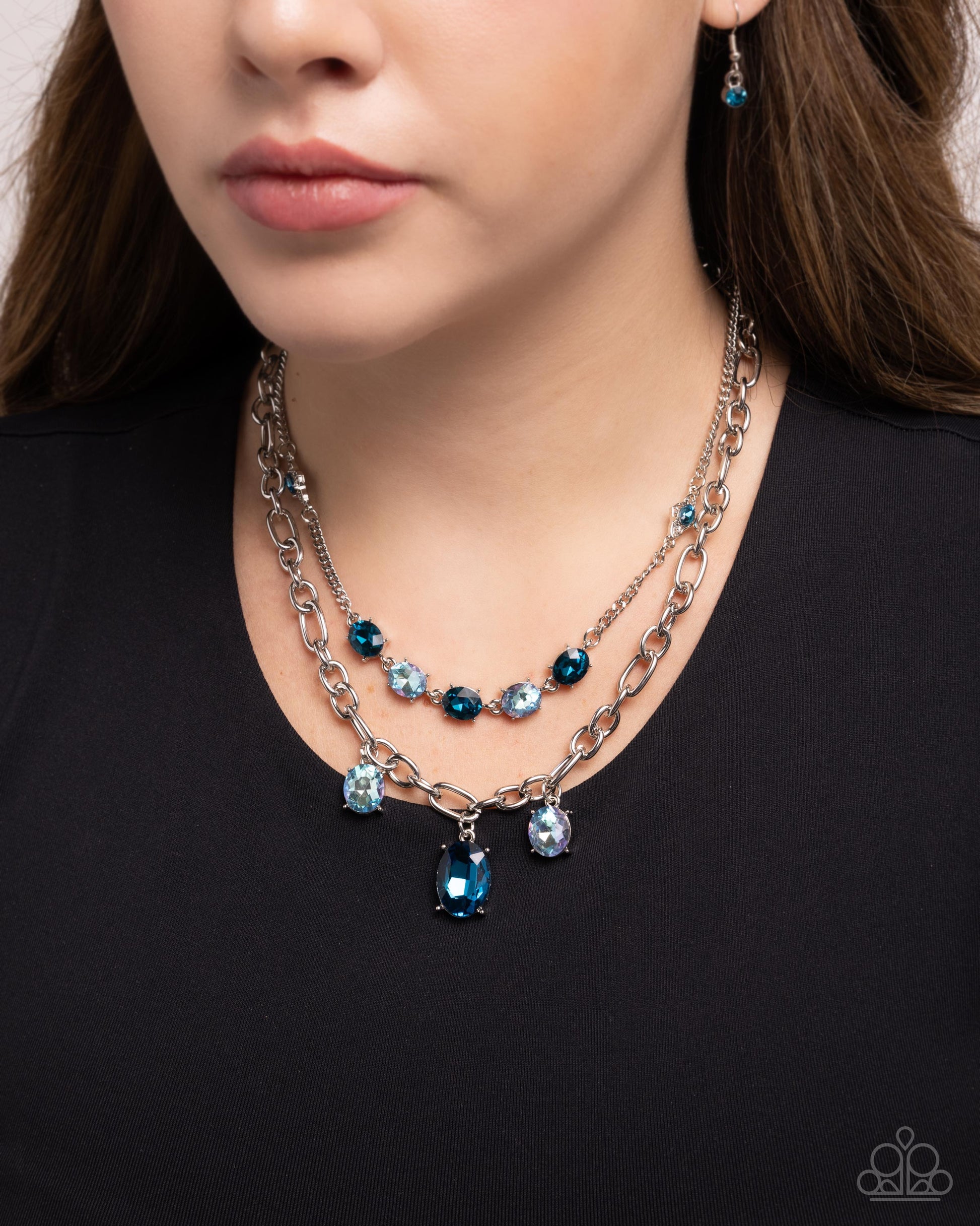 Just for this Moment - Blue - Paparazzi Necklace Image