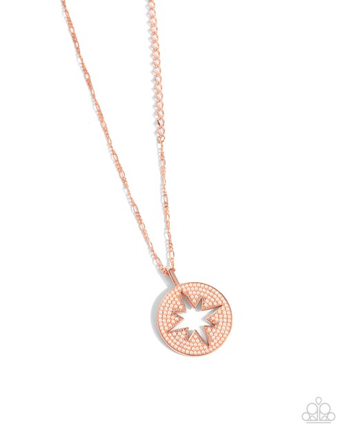 Stars Begin to Climb - Copper - Paparazzi Necklace Image