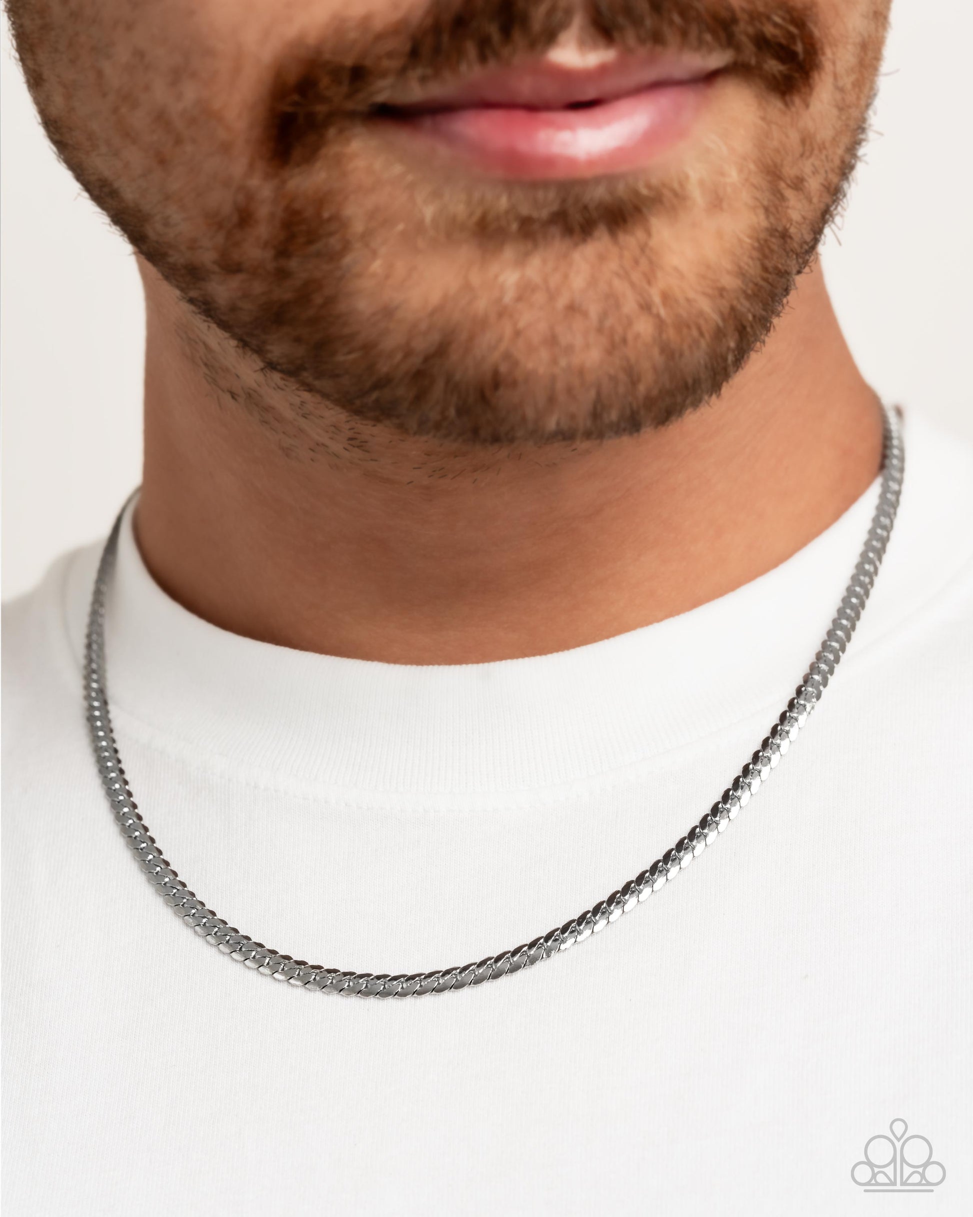 CURB the Peace - Silver - Paparazzi Necklace Image