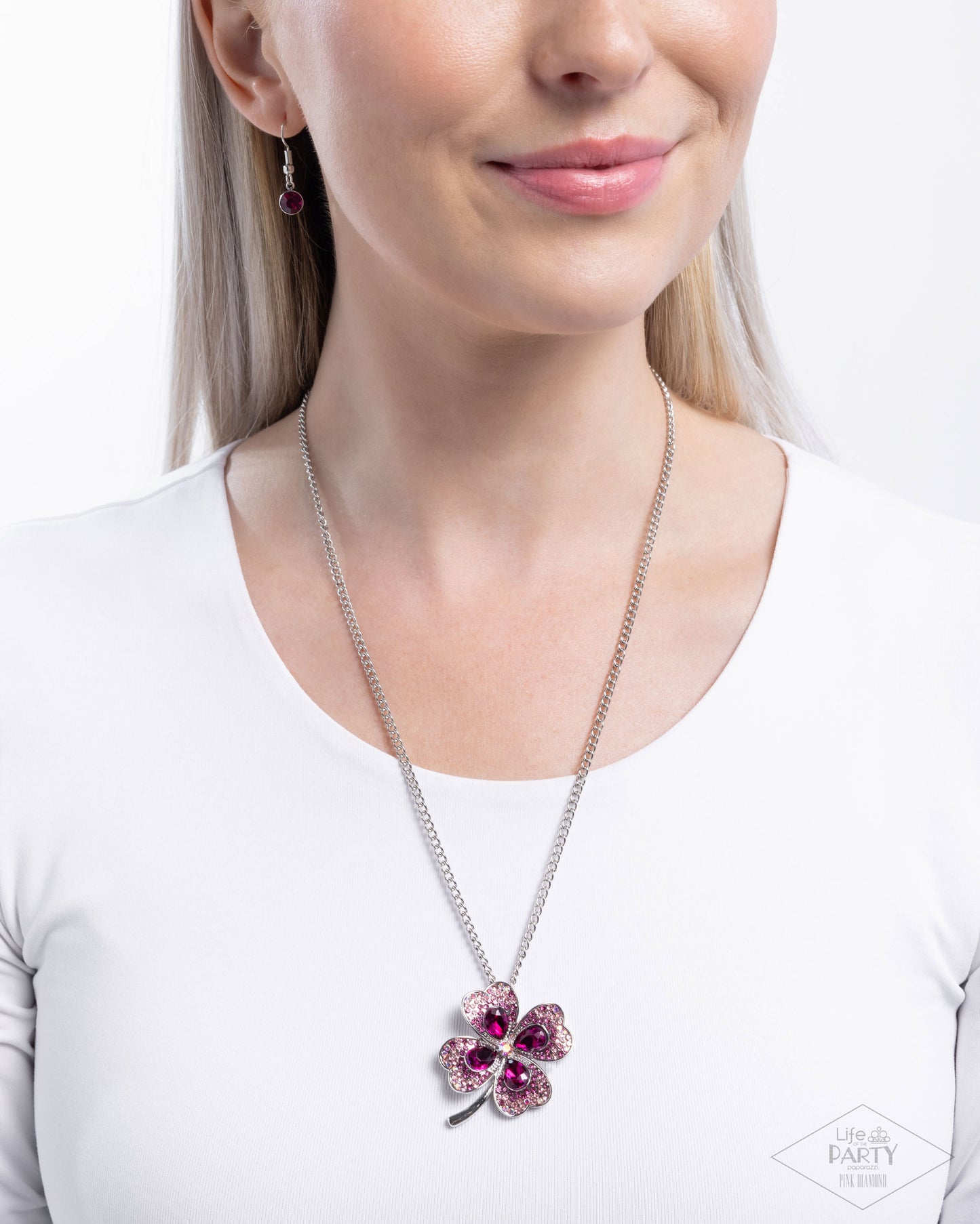 Four Leaf Fashion - Pink - Paparazzi Necklace Image