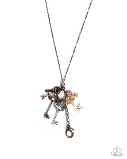 Key Ring - Necklace - Paparazzi Necklace Image