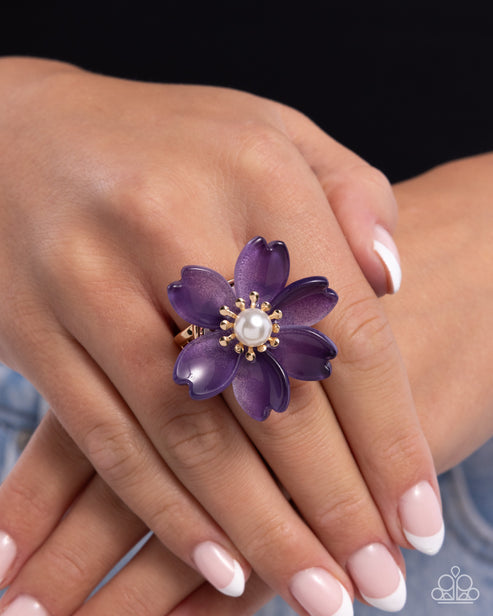 Paparazzi Ring ~ Floral Force - Purple