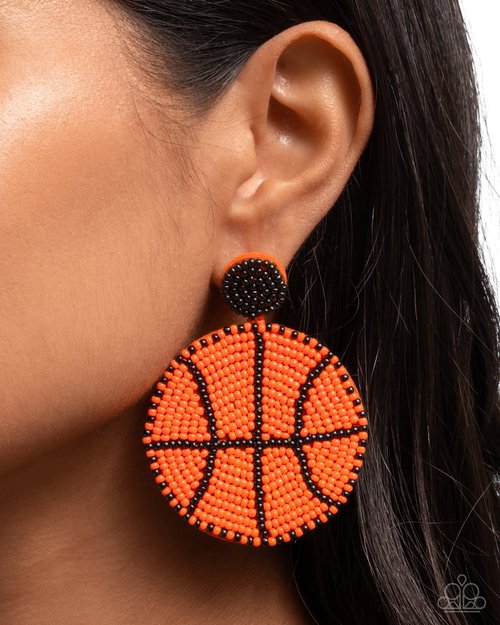 Shooting Hoops - Paparazzi Earring Image
