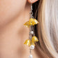 Suspended Sophistication - Yellow - Paparazzi Earring Image