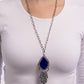 Stamped Statement - Blue - Paparazzi Necklace Image