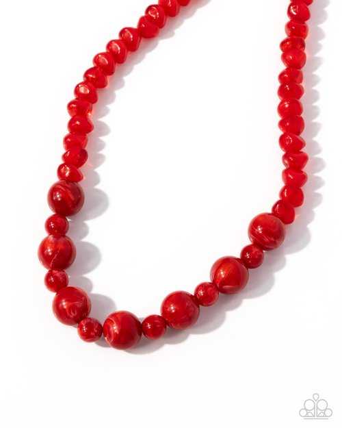 Not a Phase - Red - Paparazzi Necklace Image