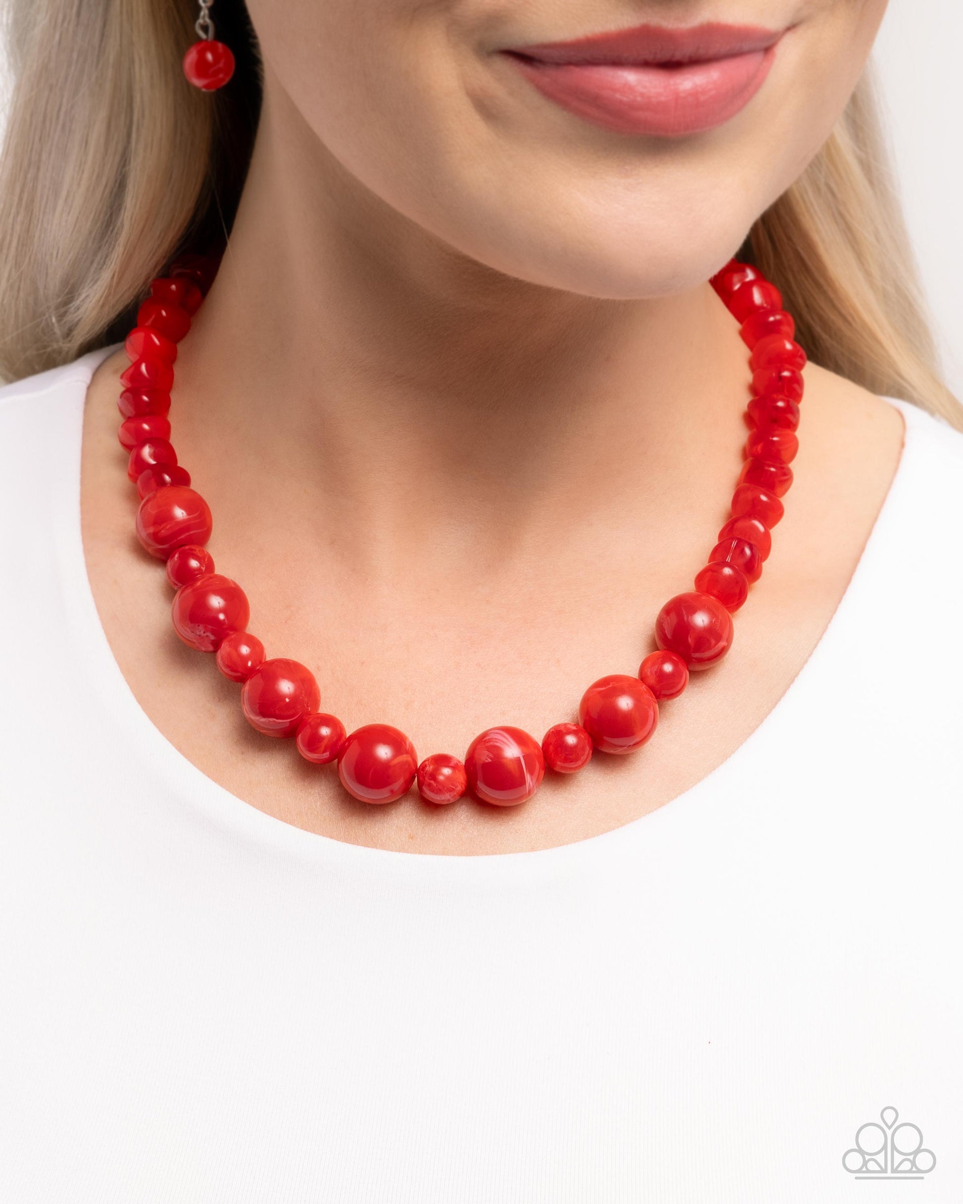 Not a Phase - Red - Paparazzi Necklace Image