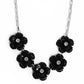 Flower Chain - Black - Paparazzi Necklace Image