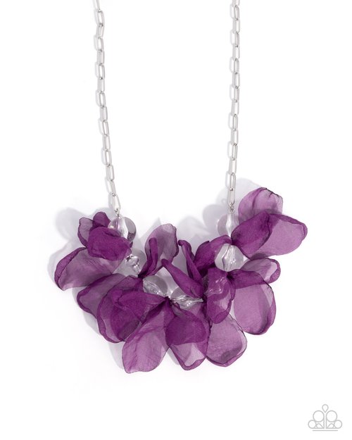 Fancy Fabric - Purple - Paparazzi Necklace Image
