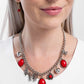 Garden Center - Red - Paparazzi Necklace Image