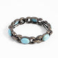 Rustic Record - Blue - Paparazzi Bracelet Image