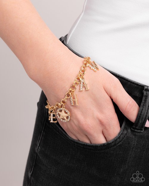 Yeehaw Yell - Gold - Paparazzi Bracelet Image