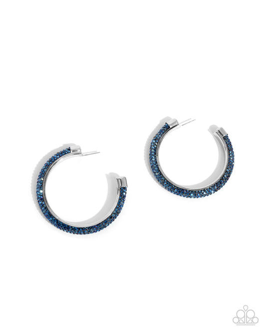 Paparazzi Earring ~ Chiseled Crescendo - Blue