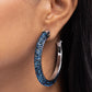 Paparazzi Earring ~ Chiseled Crescendo - Blue