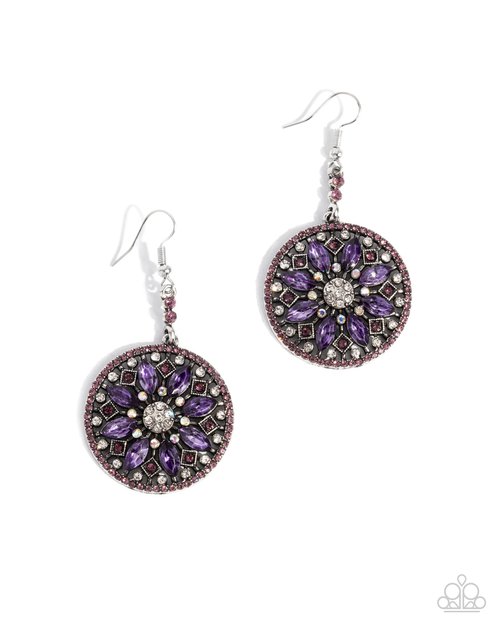 Cathedral Chic - Purple - Paparazzi Earring Image