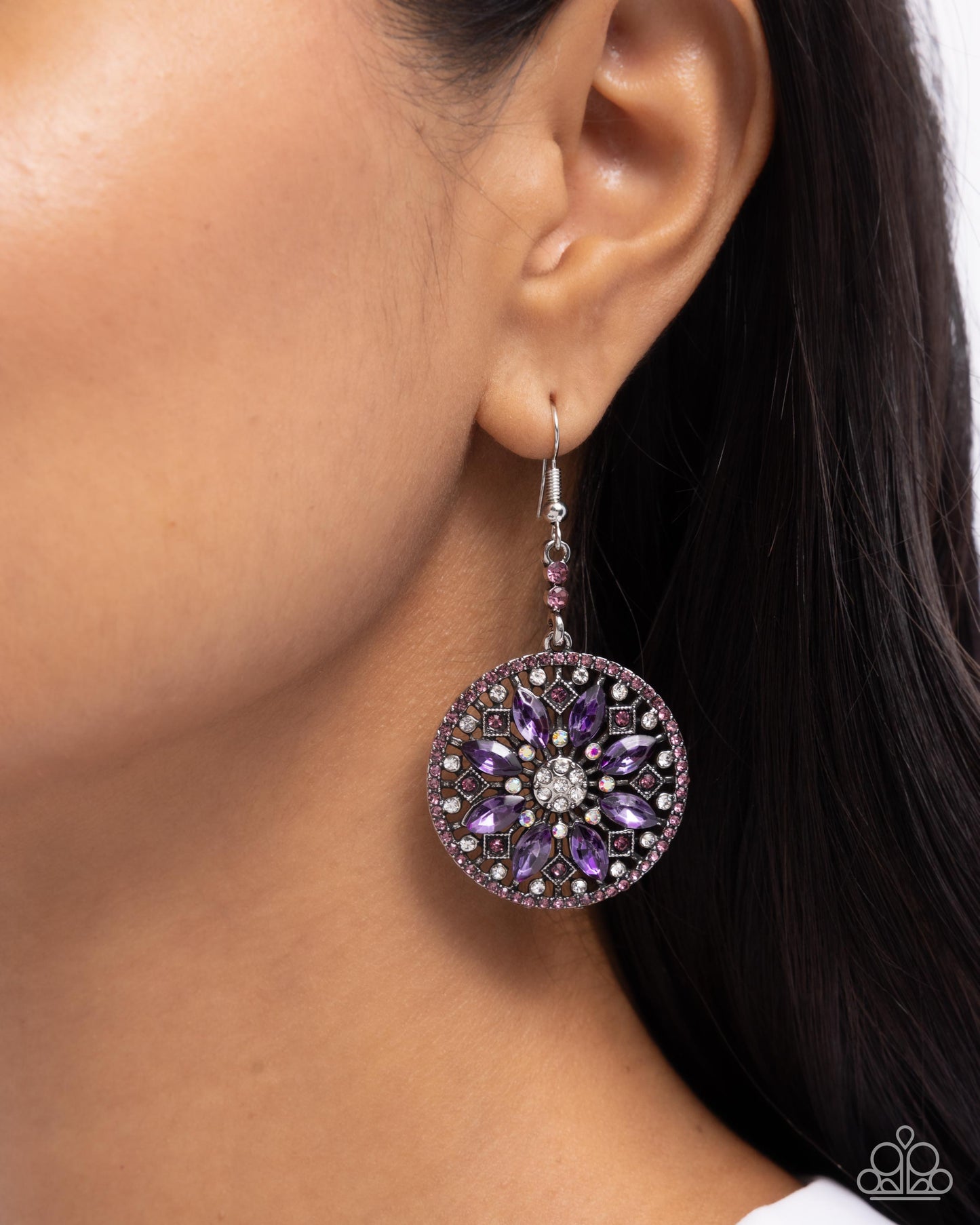 Cathedral Chic - Purple - Paparazzi Earring Image