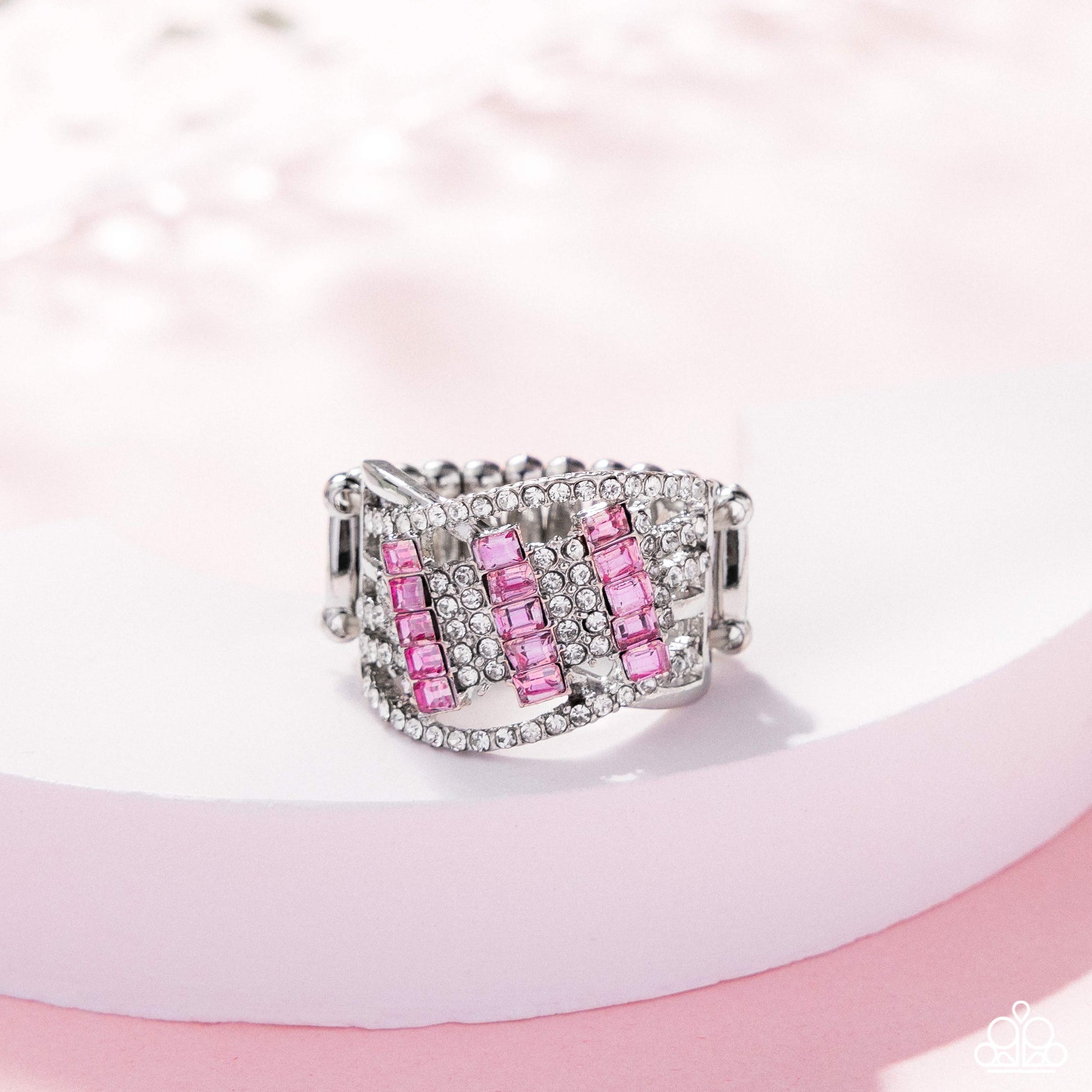 Confident Crisscross - Pink - Paparazzi Ring Image