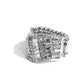 Confident Crisscross - White - Paparazzi Ring Image
