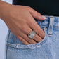 Confident Crisscross - White - Paparazzi Ring Image