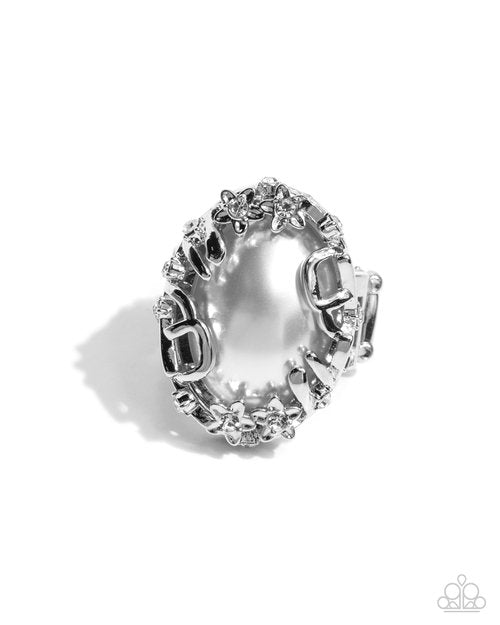 Flashy Frenzy - White - Paparazzi Ring Image