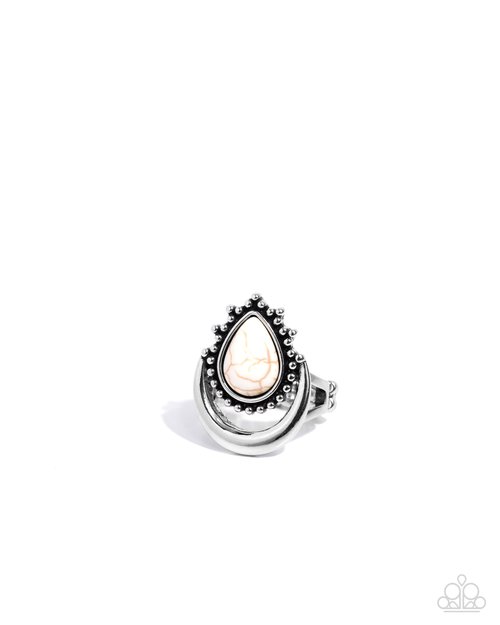Tranquil Trinket - White - Paparazzi Ring Image
