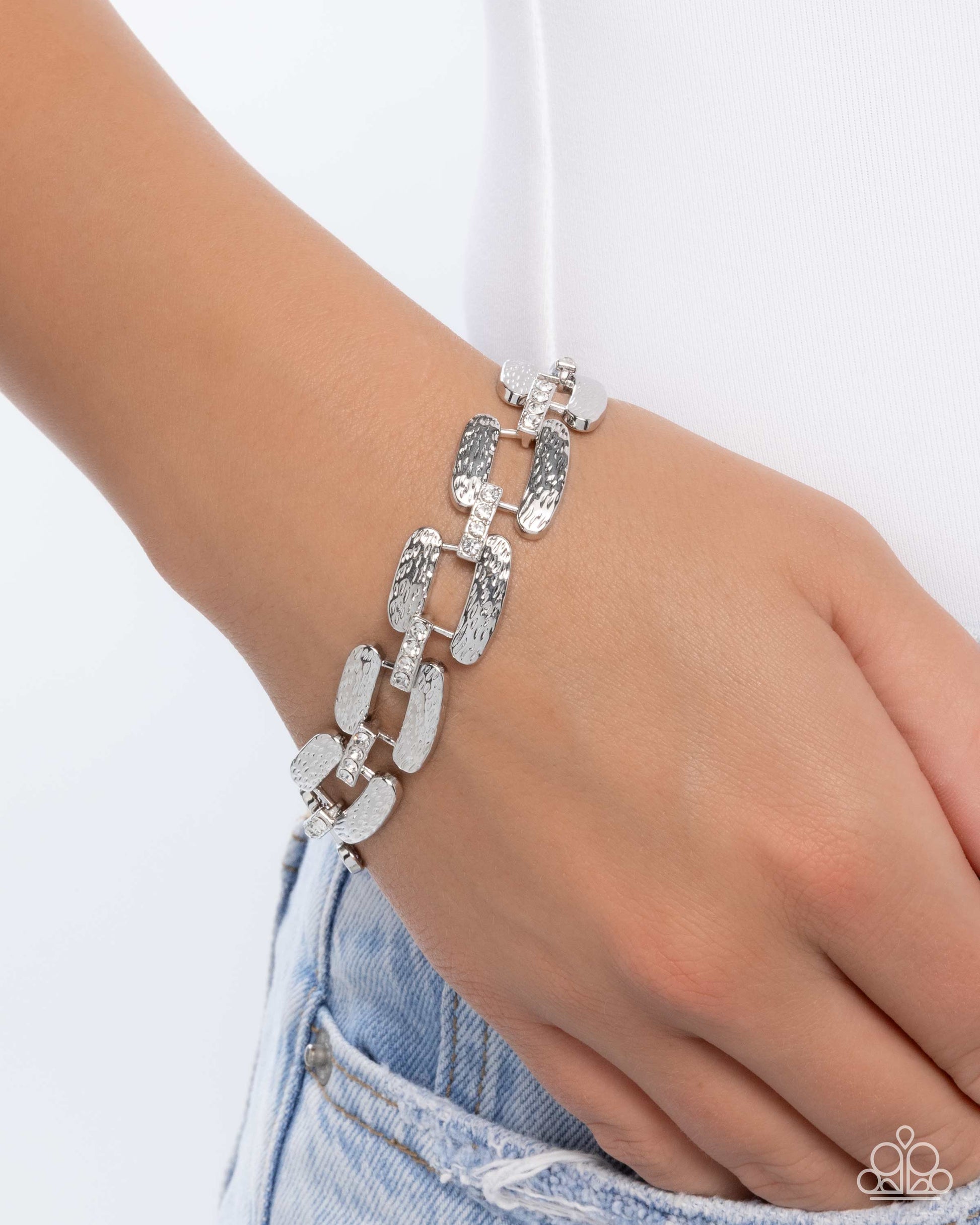 Demanding More - White - Paparazzi Bracelet Image