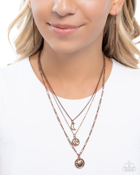 Celestial Caliber - Copper - Paparazzi Necklace Image