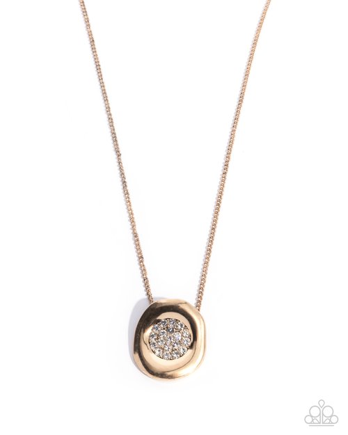 Gently Glistening - Gold - Paparazzi Necklace Image
