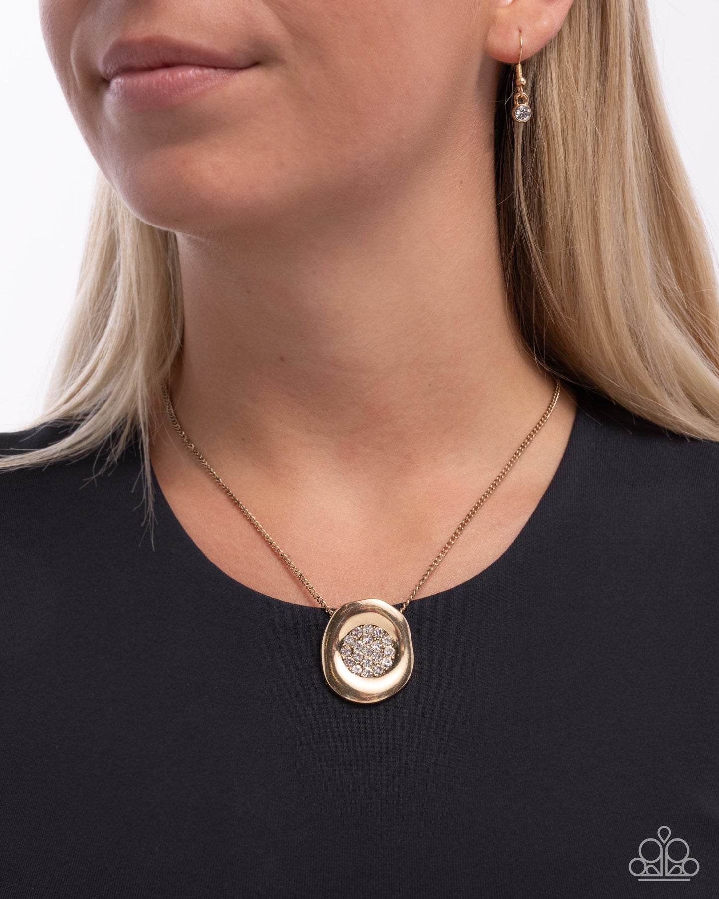 Gently Glistening - Gold - Paparazzi Necklace Image