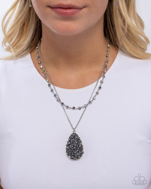 Druzy Delight - Silver - Paparazzi Necklace Image