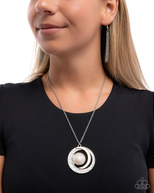 Lunar Month - White - Paparazzi Necklace Image