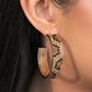 Paparazzi Earring ~ Cheetah Clique - Gold