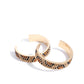 Paparazzi Earring ~ Cheetah Clique - Gold