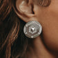 Enfolded Edge - White - Paparazzi Earring Image