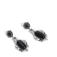 High-End Reservation - Black - Paparazzi Earring Image