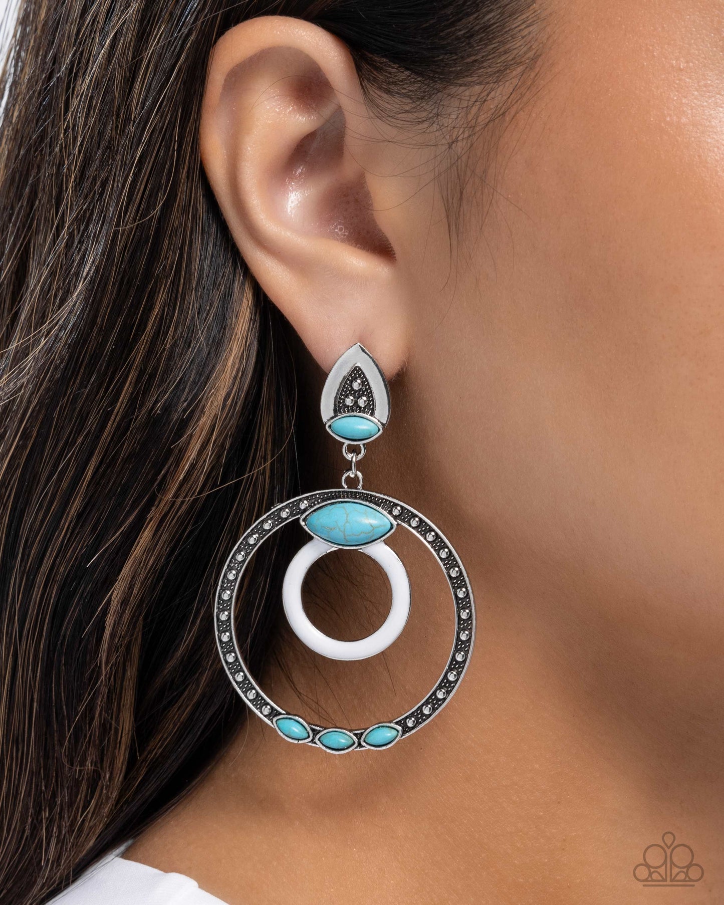 Handcrafted Hero - White - Paparazzi Earring Image