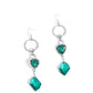 Chiseled Clarity - Green - Paparazzi Earring Image
