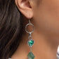 Chiseled Clarity - Green - Paparazzi Earring Image
