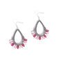 Pronged Pattern - Pink - Paparazzi Earring Image